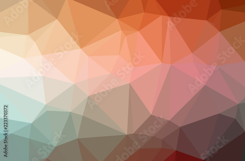 Illustration of orange polygonal modern multicolor background.