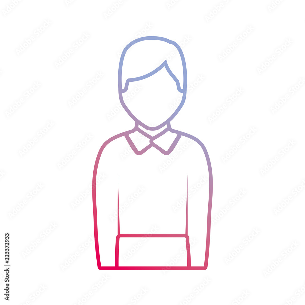 Obraz premium male character portrait contour