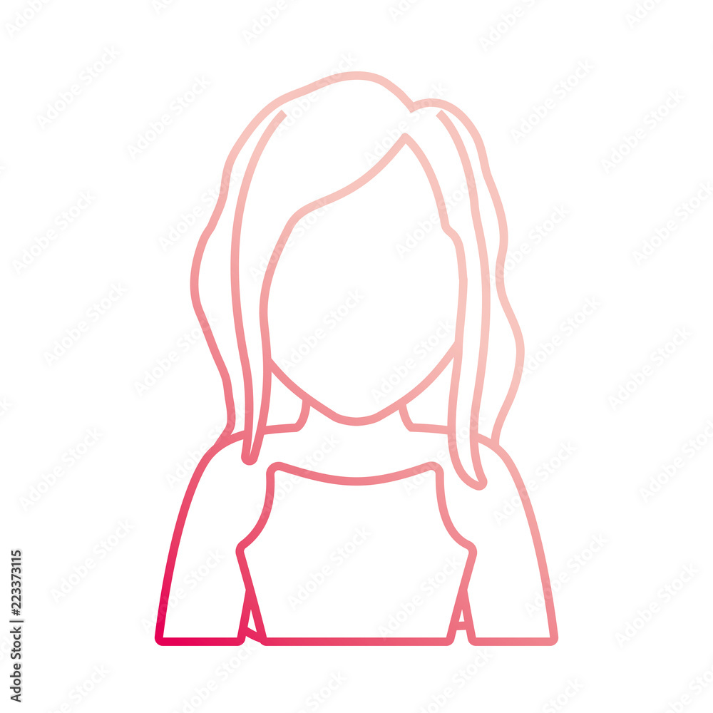Obraz premium portrait woman character contour