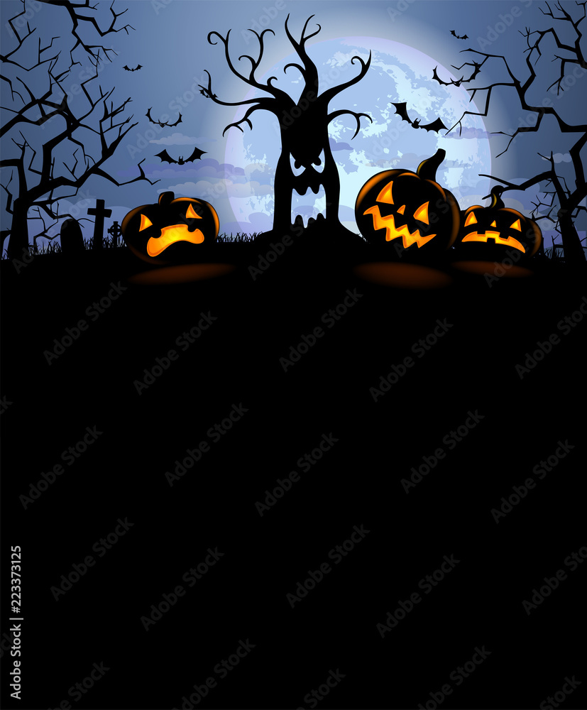 Halloween silhouette background