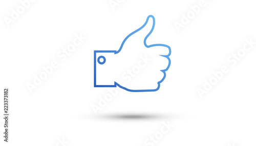 icona, mano, pollice, piace, mi piace, 