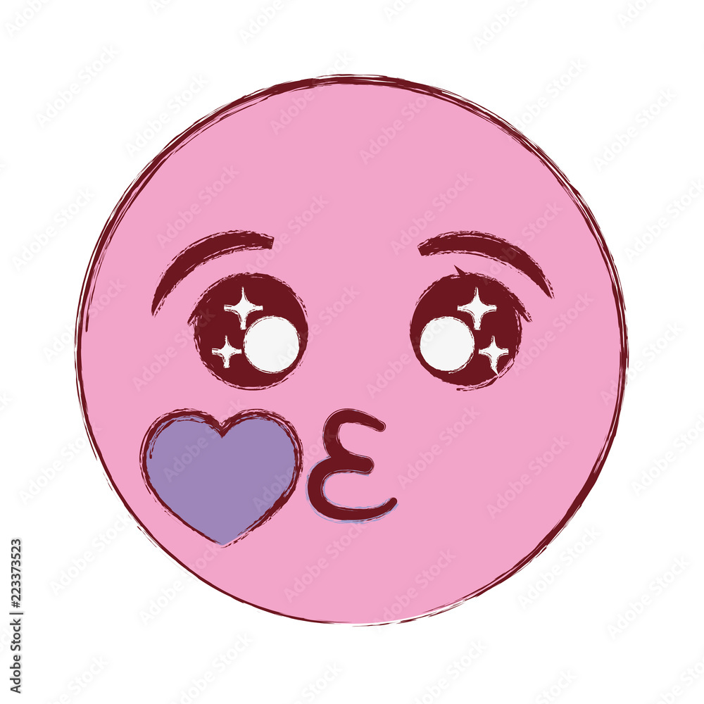 cute smiley emoticon kiss love heart