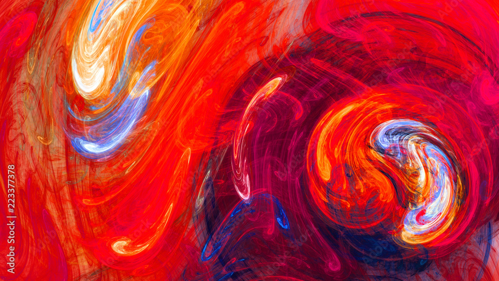 Fototapeta premium Stained glass. Neon pattern. 3D surreal illustration. Sacred geometry. Mysterious psychedelic relaxation pattern. Fractal abstract texture. Digital artwork graphic astrology magic