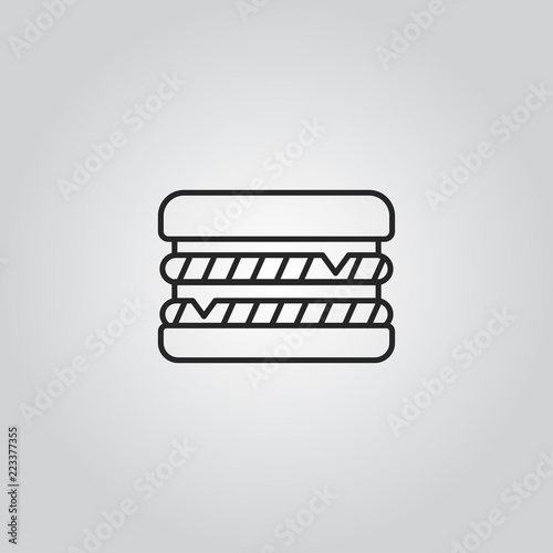 Burger icon vector