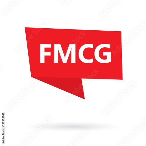 FMCG (Fast Moving Consumer Goods) acronym on a sticker- vector illustration