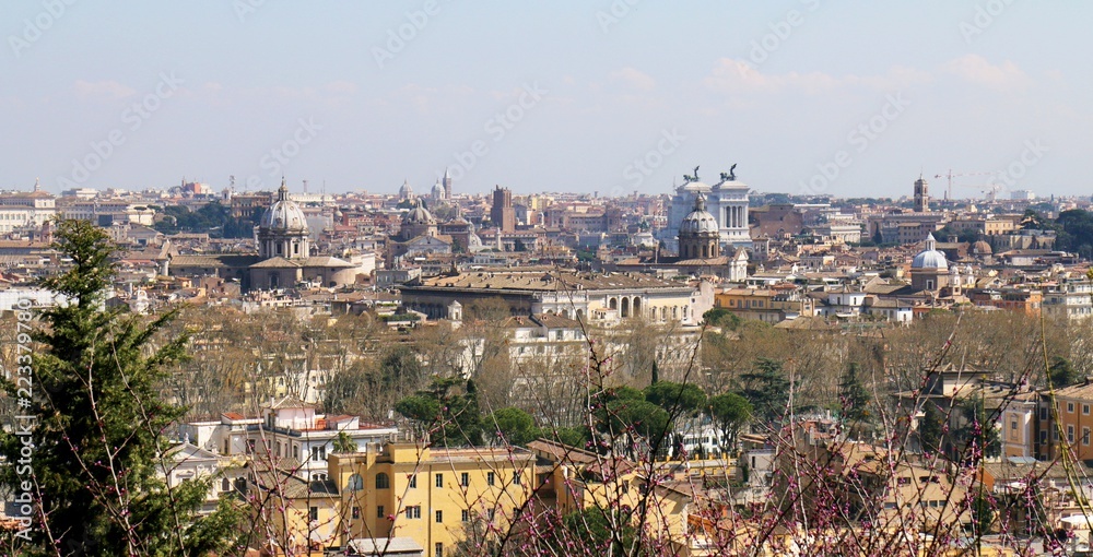  rome, italy, panorama, city, view, architecture, cityscape, urban, building, skyline, travel, town, europe, panoramic, landscape, house, buildings, 