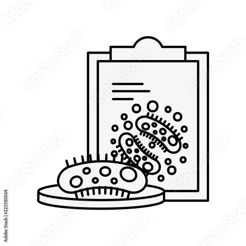 medical clipboard virology biology bacteries