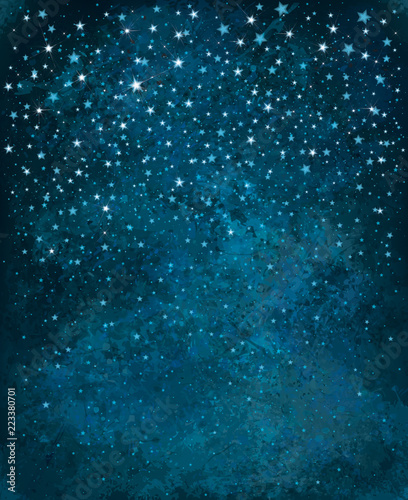 Vector night starry sky background.