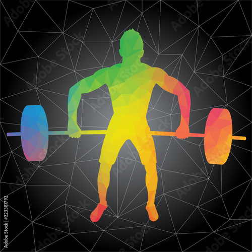 Crossfit concept. Vector silhouettes of people doing fitness and crossfit workouts in many different position. Active and healthy life concept