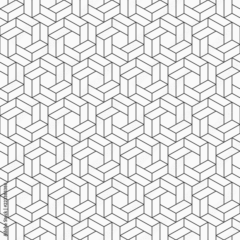 Abstract seamless pattern. Modern stylish texture. Repeating geometric hexagonal grid. Sacred geometry. Chevron elements form stylish tileable print. Linear style. Vector background. Abstract seamless pattern. Modern stylish texture. Repeating geometric hexagonal grid. Sacred geometry. Chevron elements form stylish tileable print. Linear style. Vector background.