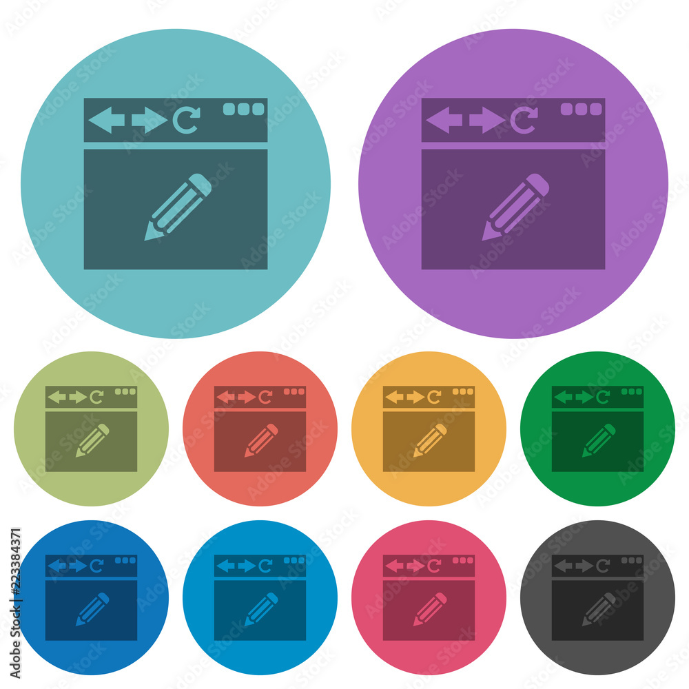 Browser edit color darker flat icons
