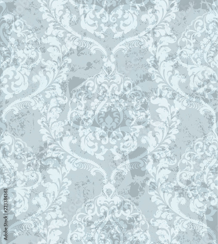Damask ornament pattern Vector. Royal decor. Imperial background. trendy colo...
