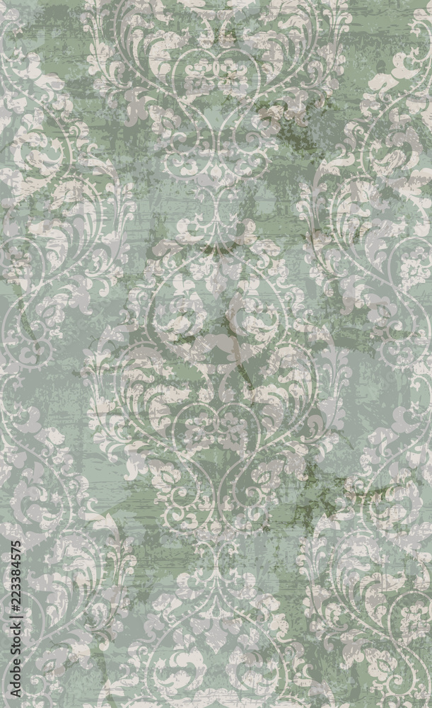 Baroque damask ornament pattern Vector. Royal decor. Imperial background. trendy color textures Baroque damask ornament pattern Vector. Royal decor. Imperial background. trendy color textures