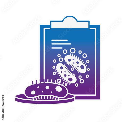 medical clipboard virology biology bacteries