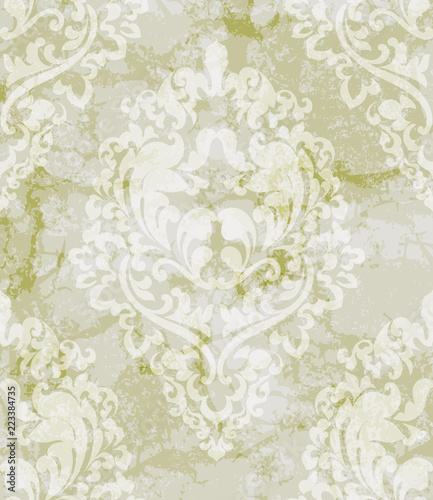 Vintage Baroque ornament pattern Vector. Royal decor. Imperial background. tr...