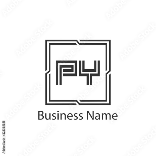 Initial Letter PY Logo Template Design