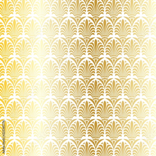 white and metallic gold Greek abstract ornamental vector pattern