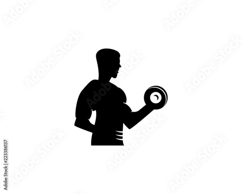 Mens Fitness Club logo vector illustration