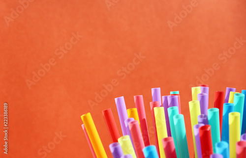 straw straws plastic drinking background colourful  full screen single use photo