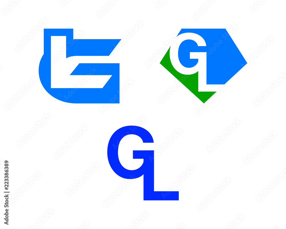 Set of Initial G & L minimalist logo template vector Set of Initial G & L minimalist logo template vector