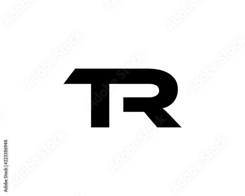 TR initial company linked letter logo