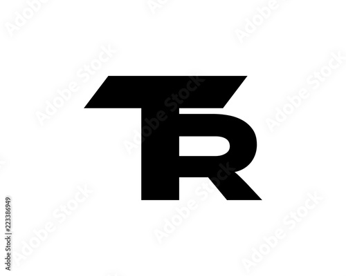 TR initial company linked letter logo