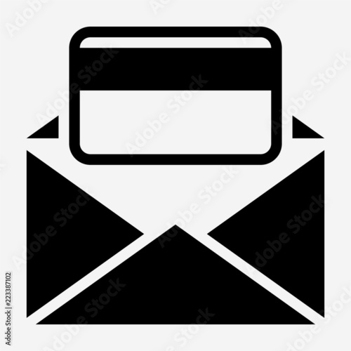 Glyph issue card pixel perfect vector icon