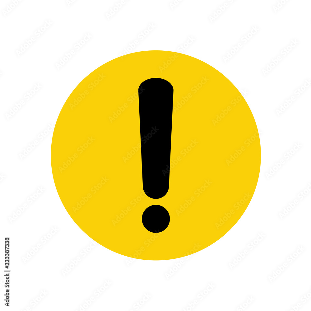 Hazard warning attention sign with exclamation mark symbol vector Hazard warning attention sign with exclamation mark symbol vector