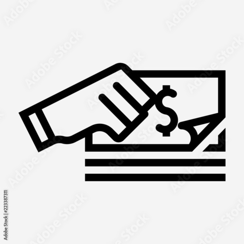 Outline loan pixel perfect vector icon
