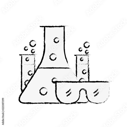 test tube flasks glasses protection chemistry laboratory