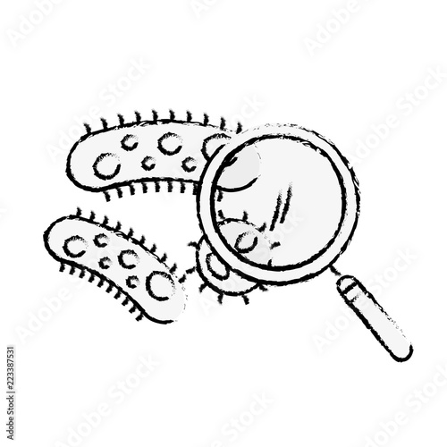 chemistry laboratory bacteria infection magnifying glass