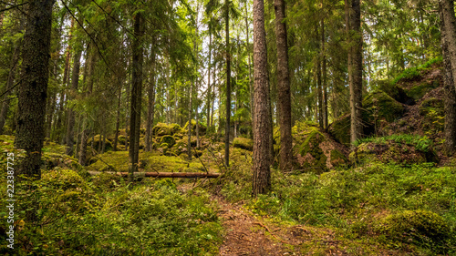 Hautvuori, Southern Finland. A natural rock  formation that was used as a hideout and defensive position at the time of Iron Age.