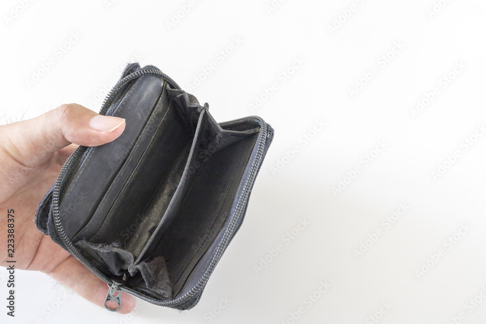 空っぽの財布と男性の手 Stock 写真 Adobe Stock
