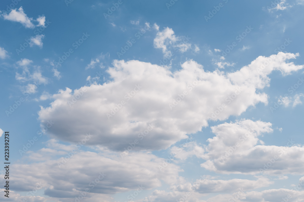 clouds on the blue sky