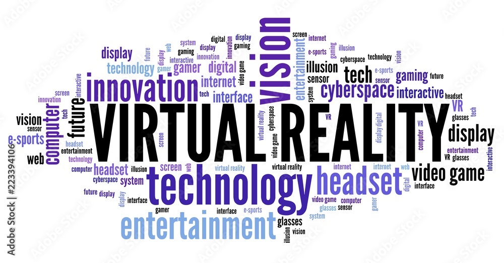 Obraz premium VR word cloud