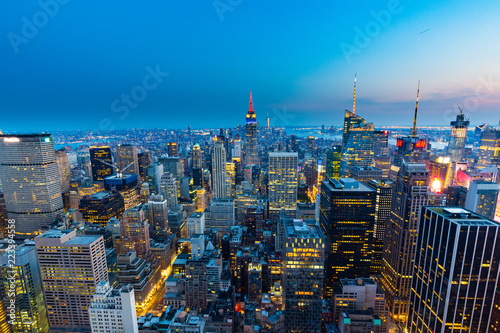 Canvas Print Manhattan - View from Top of the Rock - Rockefeller Center - New York