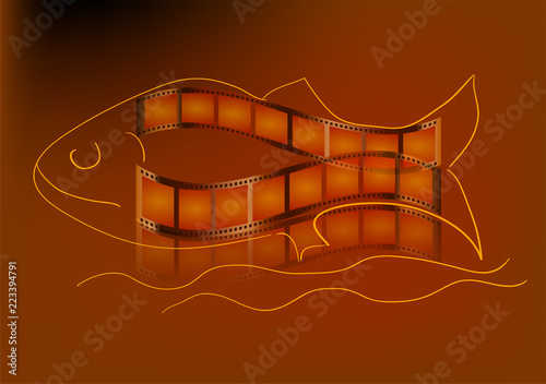 fish as film strip