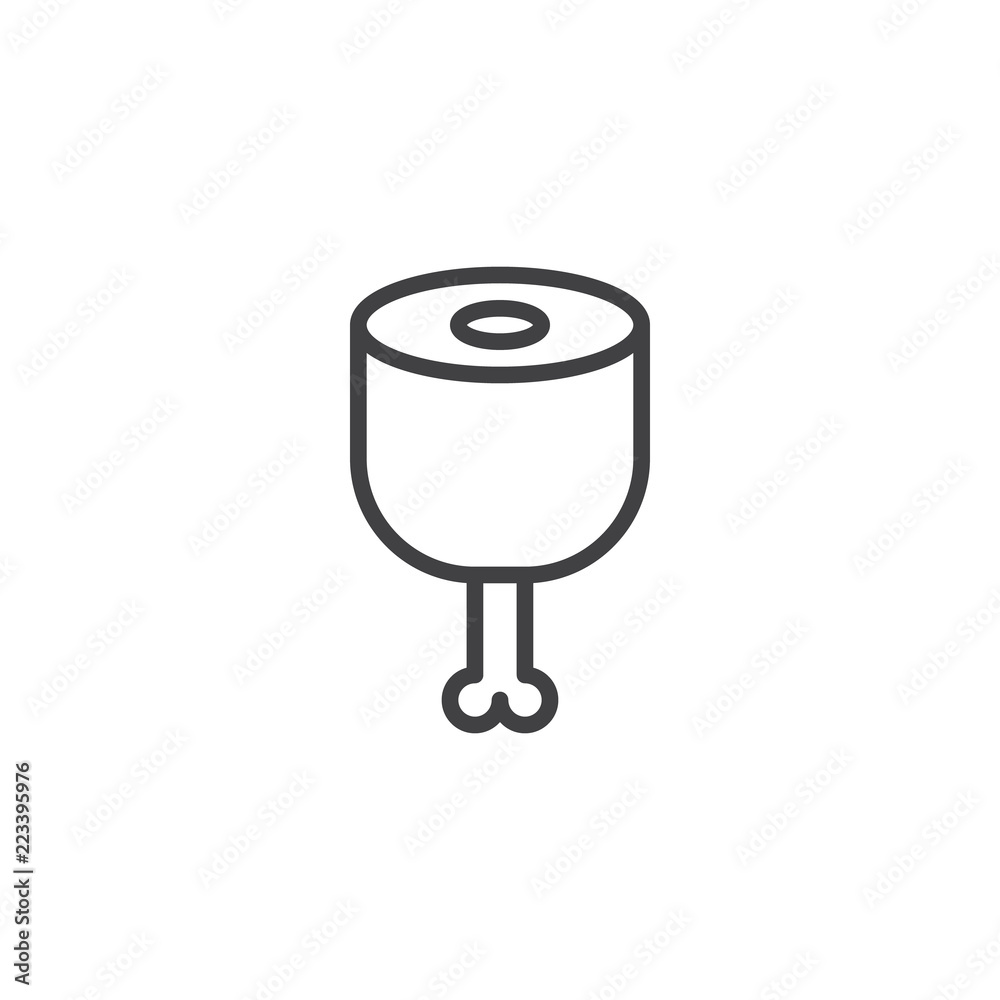 Ham leg outline icon. linear style sign for mobile concept and web design. Gammon simple line vector icon. Symbol, logo illustration. Pixel perfect vector graphics Ham leg outline icon. linear style sign for mobile concept and web design. Gammon simple line vector icon. Symbol, logo illustration. Pixel perfect vector graphics