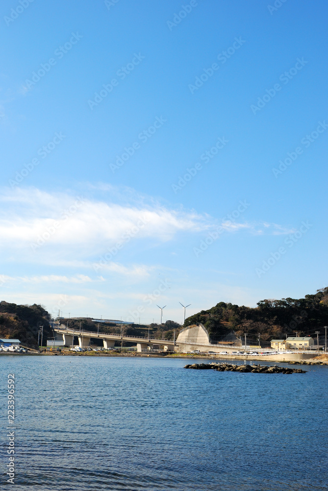 神奈川県三浦市毘沙門の風景　日本