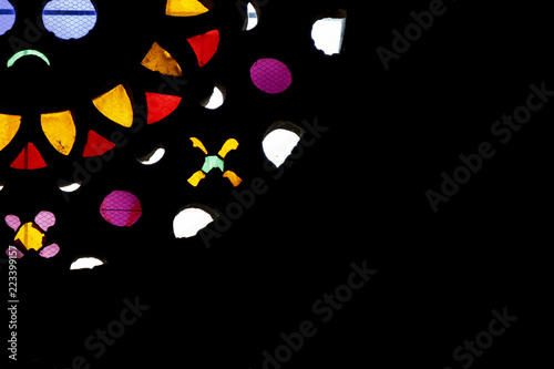 colorfull rose window detail