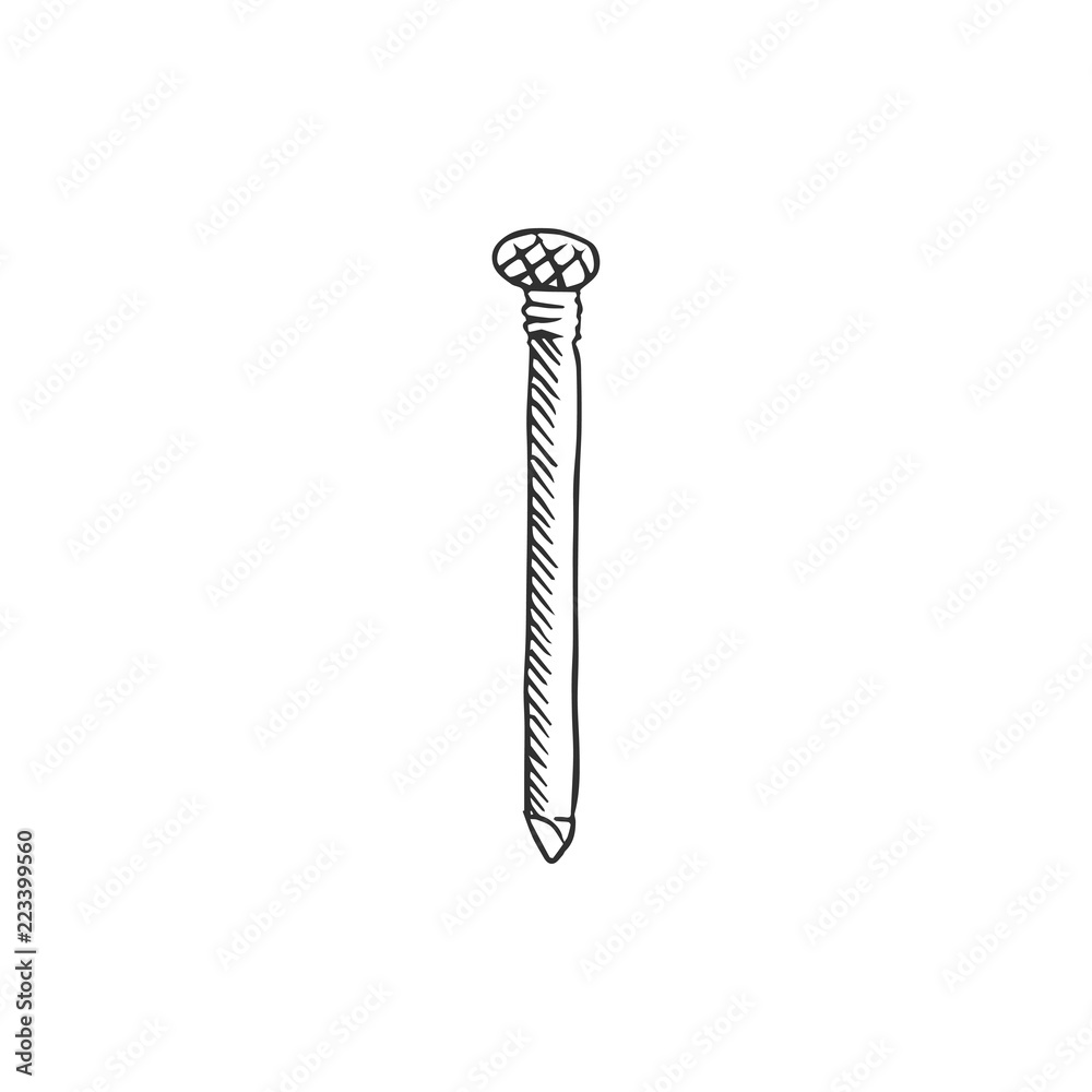 nail sign isolated on white background, vector illustration nail sign isolated on white background, vector illustration