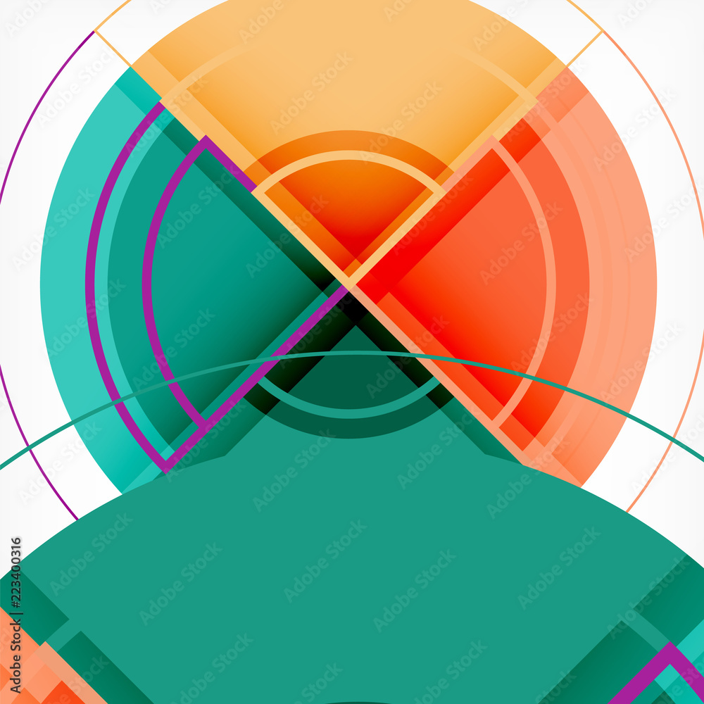 Creative circles geometric abstract background with 3d effect Creative circles geometric abstract background with 3d effect