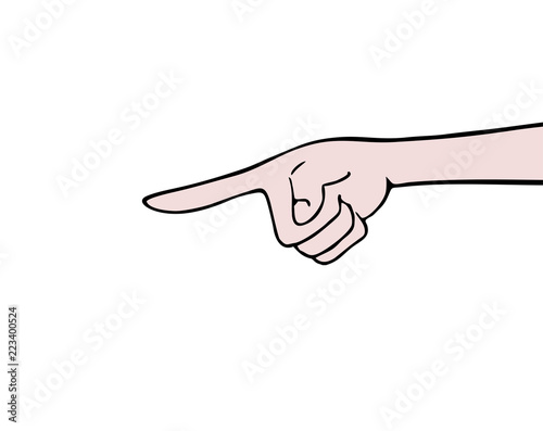 hand pointing draw