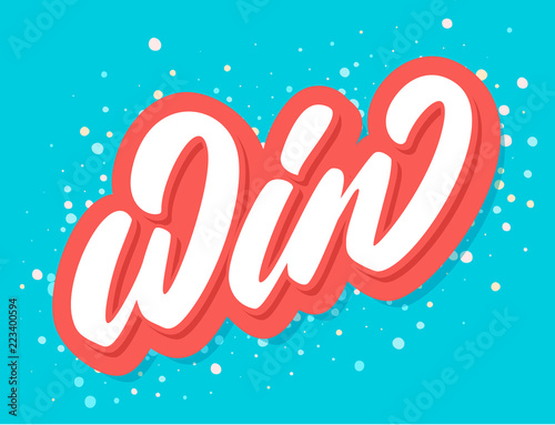 Win. Vector lettering.