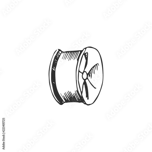 wheel disk isolated on white background, vector illustration