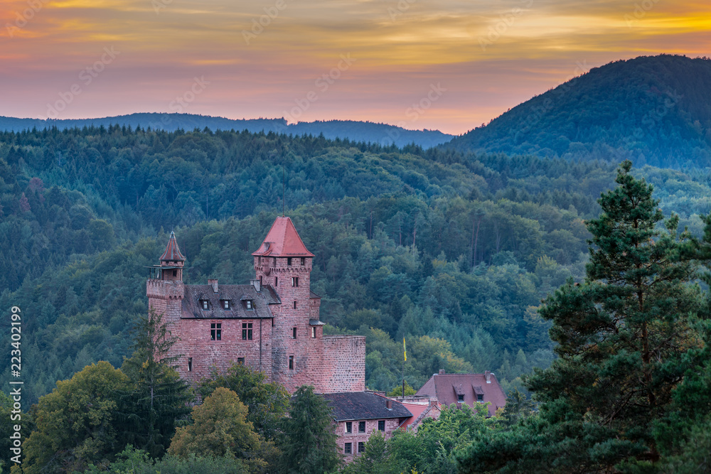 Abendstimmung Burg Berwartstein in der Pfalz