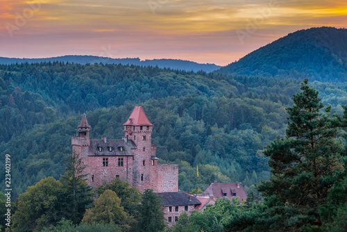 Abendstimmung Burg Berwartstein in der Pfalz photo