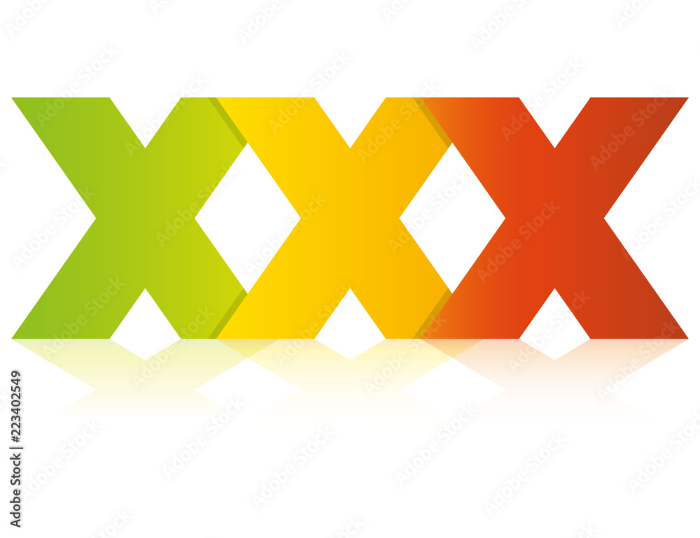 Obraz premium three cross mark for presentation template