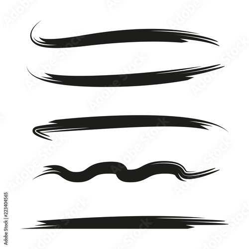 collection of hand drawn lines, brush lines