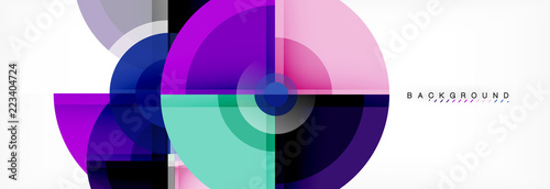 Abstract background - multicolored circles, trendy minimal geometric design © antishock